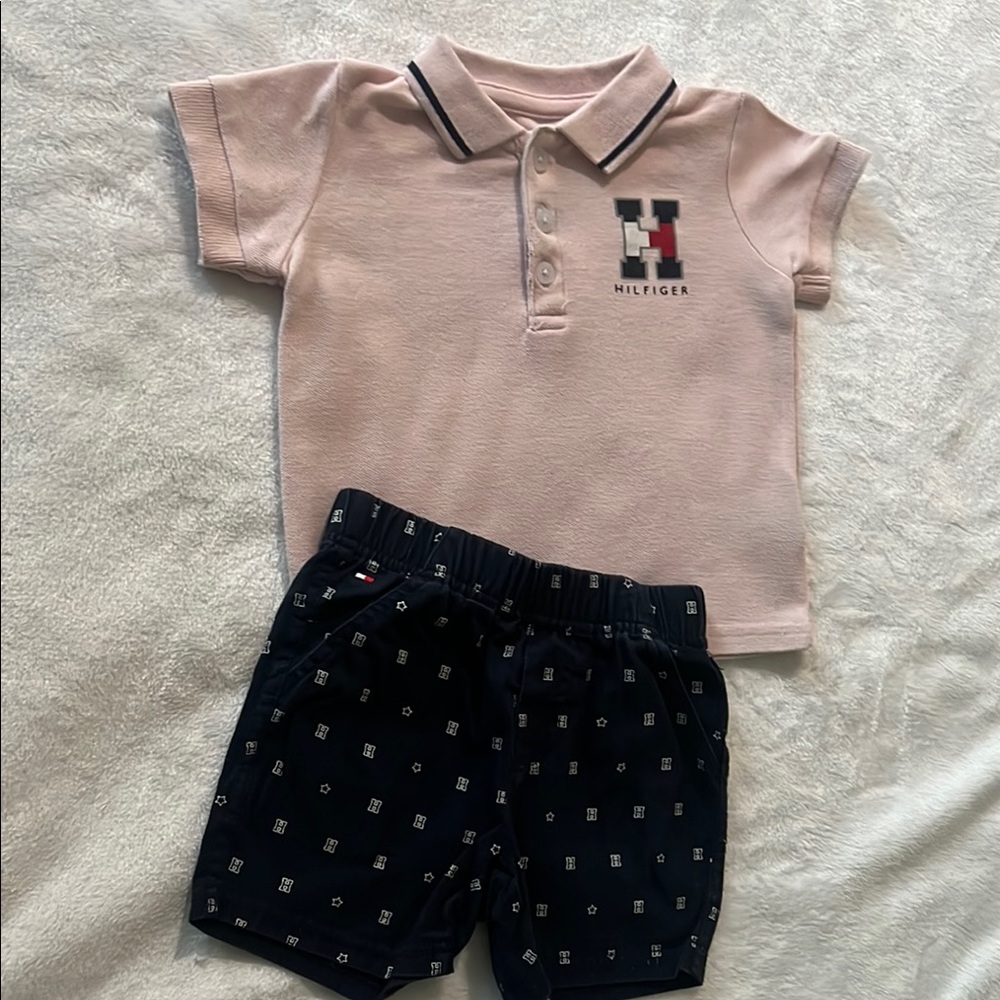 Tommy Hilfiger Pink Polo Shirt Classic Knit Design
